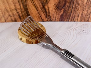 Image of Ash Wooden Spoon Rest, Kitchen Wood Spoon Holder, Rustic Kitchen, Unique Wedding Gift