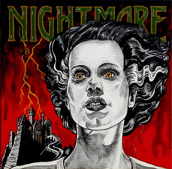 Image of "NIGHTMARE" - the Bride of Frankenstein signed Canvas Print