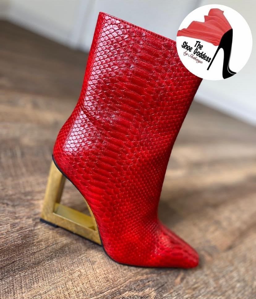 "Just like Candy" fiery red booties