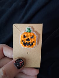 Image 3 of Stitched Halloween Pins - Jack O Lantern and Ghost now avaiblable