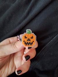 Image 4 of Stitched Halloween Pins - Jack O Lantern and Ghost now avaiblable