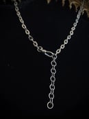 Image 5 of starry lariat necklace (silver and red)