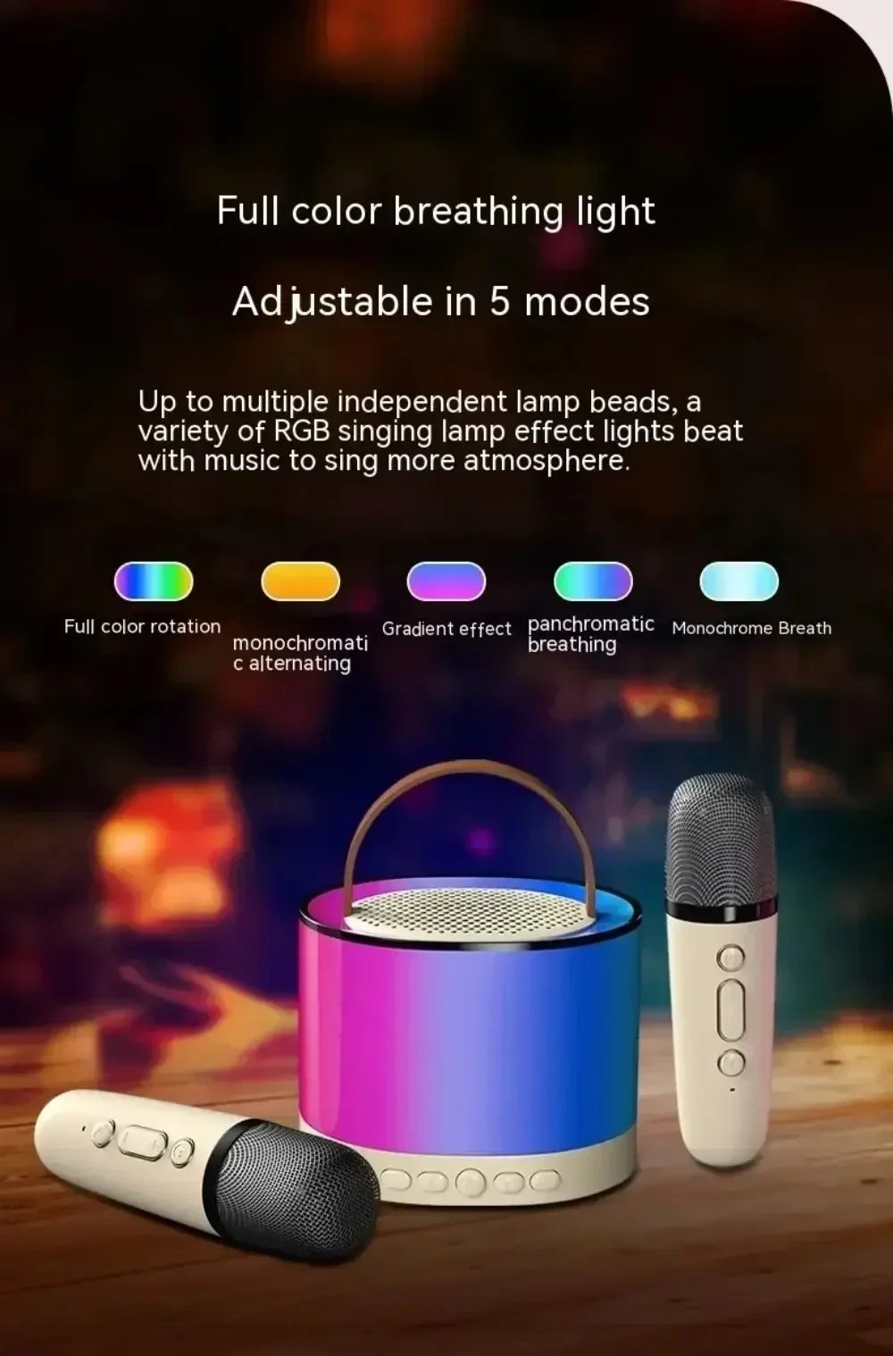 MSL Wireless Bluetooth Speaker with Microphone RGB Portable Music Player