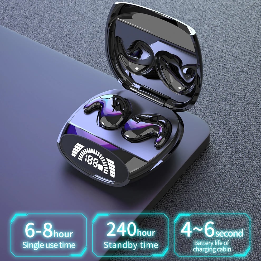 MSL Invisible Bluetooth Earbuds with Mic - IPX5 Waterproof, HiFi Sound