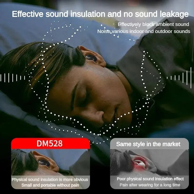 MSL Invisible Bluetooth Earbuds with Mic - IPX5 Waterproof, HiFi Sound