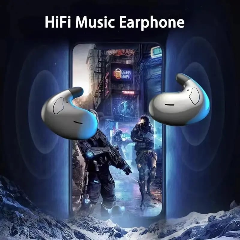 MSL Invisible Bluetooth Earbuds with Mic - IPX5 Waterproof, HiFi Sound