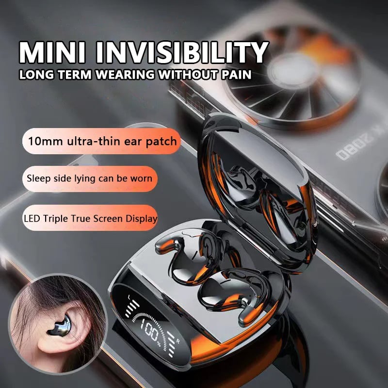 MSL Invisible Bluetooth Earbuds with Mic - IPX5 Waterproof, HiFi Sound