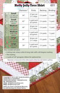 Image 2 of Holly Jolly Christmas Tree Skirt Pattern - Paper Pattern 