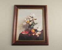 Image 3 of Still Life Flowers Fruit 1866 by Henri Fantin-Latour, Vintage Art Print, Framed 12 3/10 x 10 3/10 in