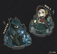 Image 2 of [☆PREORDER] Bloodborne acrylic standee [doll, hunter, background]