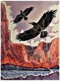 Image 2 of "Two Ravens in Marble Canyon" by Zasha Welsh
