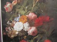 Image 6 of Still Life Flowers Insects by Rachel Ruysch (b 1664) Vintage Art Print, Framed 13 2/10 x 10 6/10 in 