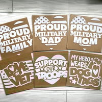 Image 1 of Vinyl Decals (Nurse, Teacher, Military)