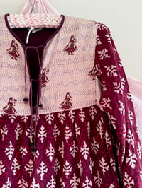 Image 5 of Vintage Indian Silk and Cotton Block Printed Dress