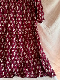 Image 3 of Vintage Indian Silk and Cotton Block Printed Dress