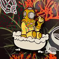 Image 1 of WASH TUB DIVER Limited Edition 2" Soft Enamel Pin