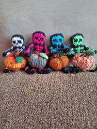 Image 7 of Mini Knitted Skeletons and Pumpkins (Set of 2 Each)