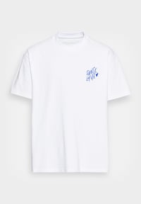 Image 2 of T-SHIRT BLANC/BLEU