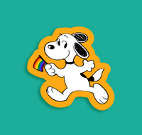 Image 1 of Pride Beagle Sticker 🏳️‍🌈