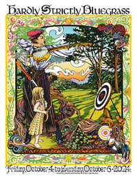 Image 1 of Hardly Strictly Bluegrass 2024 official poster - artwork by Caitlin Mattisson