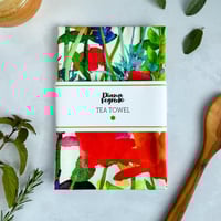 Image 2 of Poppies and Lavender tea towel
