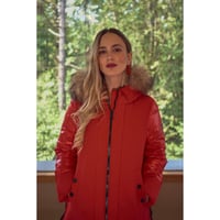 Image 6 of CHAQUETÓN LARGO ROJO AW24