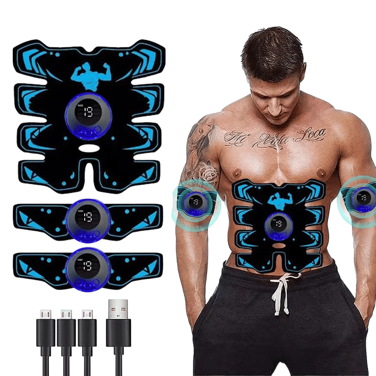 USB Rechargable EMS Muscle Stimulator ABS Arm 3 IN 1 Trainer Pad