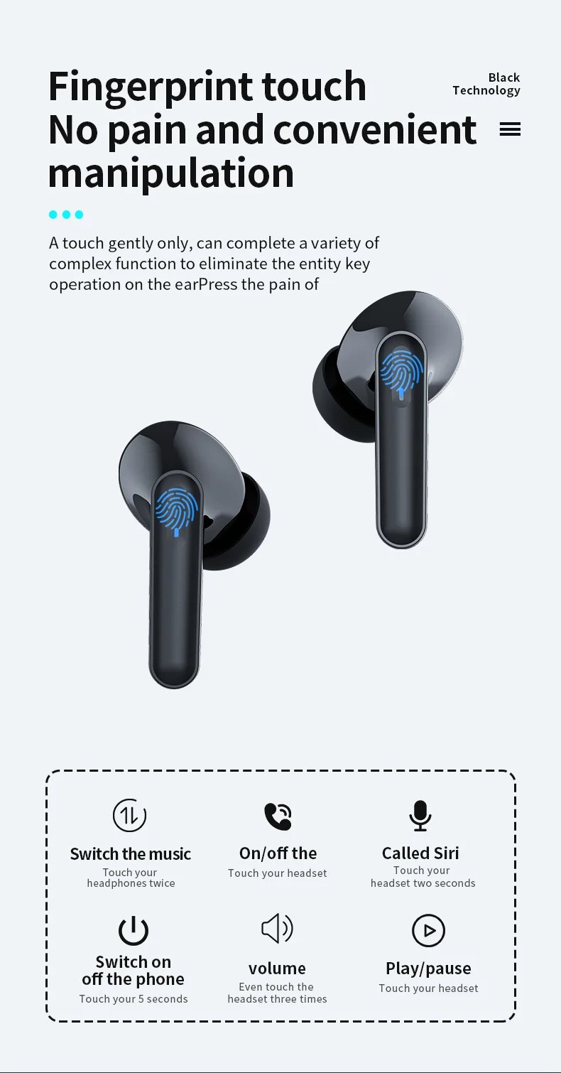 MSL Premium Wireless Earbuds with Bluetooth 5.1 Technology, 30-Hour Playtime.