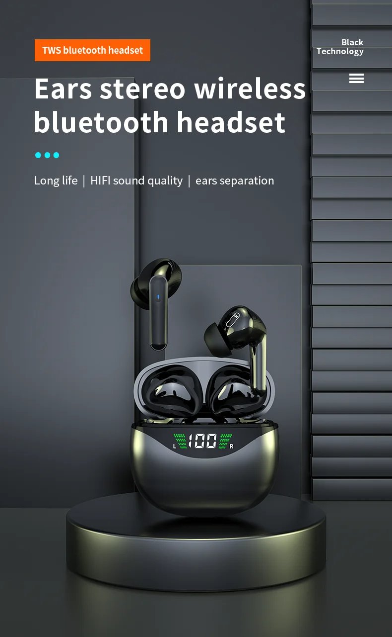 MSL Premium Wireless Earbuds with Bluetooth 5.1 Technology, 30-Hour Playtime.