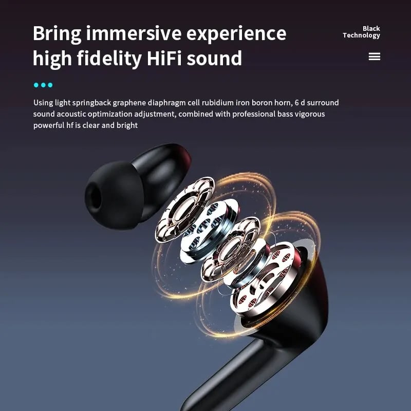 MSL Premium Wireless Earbuds with Bluetooth 5.1 Technology, 30-Hour Playtime.