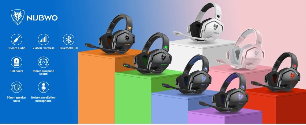 NUBWO G06 Pro Dual-Mode Wireless Gaming Headset with Microphone