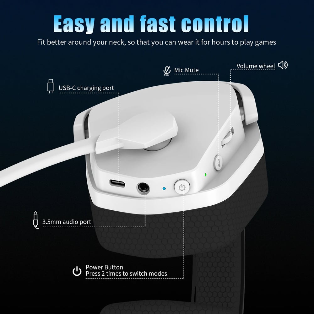 NUBWO G06 Pro Dual-Mode Wireless Gaming Headset with Microphone
