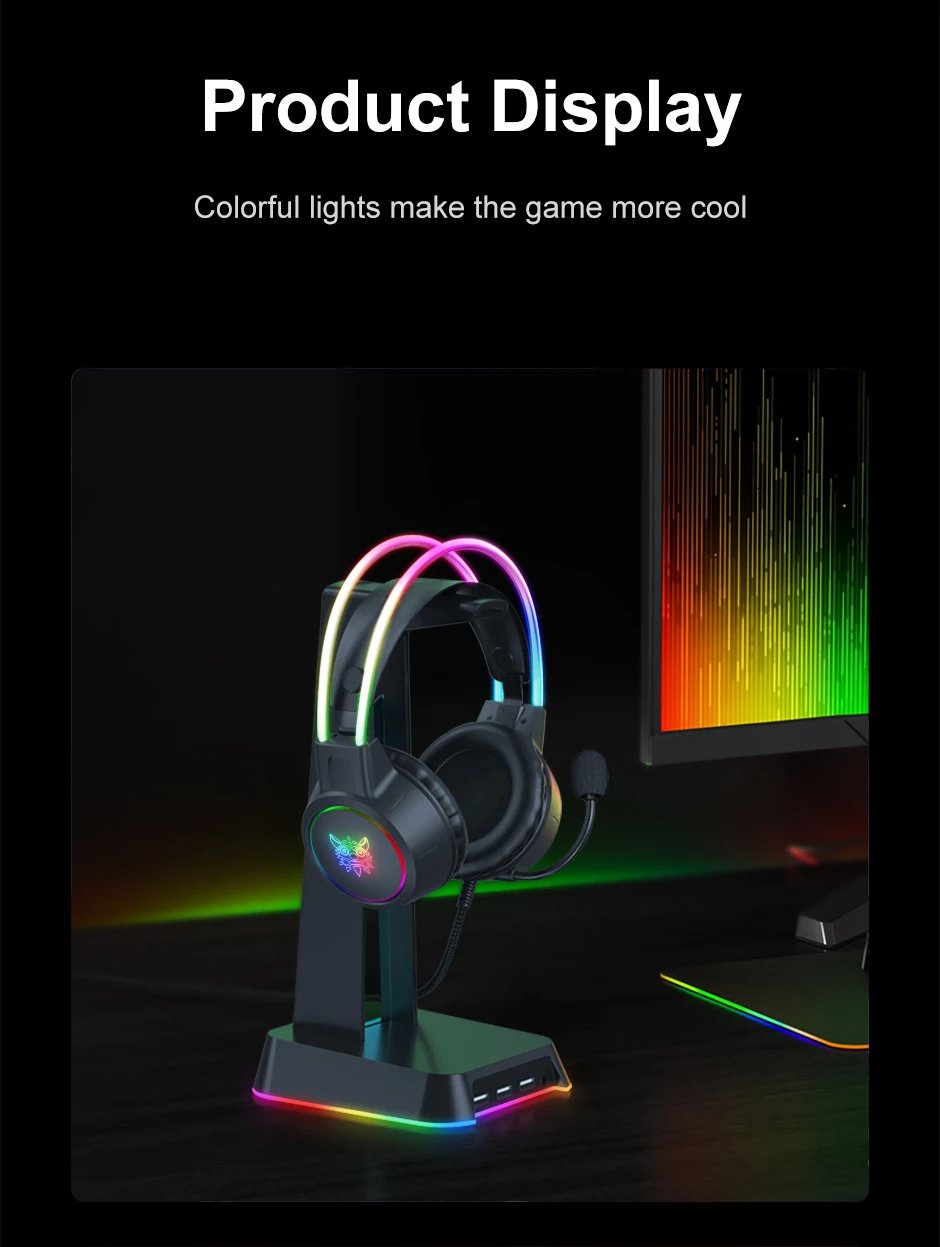 RGB Headset Gamer PC PS4 Gaming Headphones with HD Flexible Mic 3.5mm Headphone for Xbox PS5 Switch 