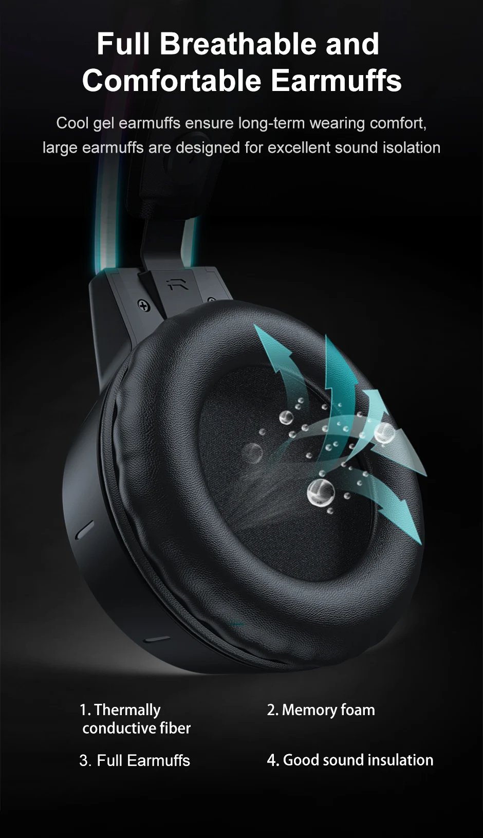 RGB Headset Gamer PC PS4 Gaming Headphones with HD Flexible Mic 3.5mm Headphone for Xbox PS5 Switch 