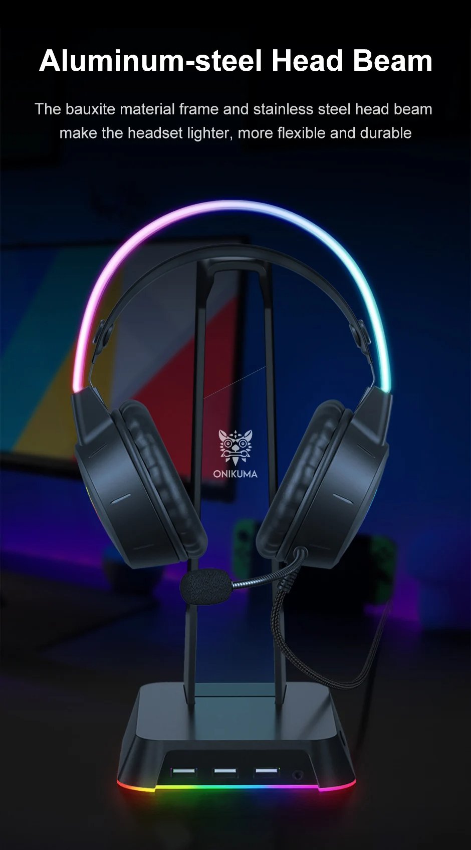RGB Headset Gamer PC PS4 Gaming Headphones with HD Flexible Mic 3.5mm Headphone for Xbox PS5 Switch 