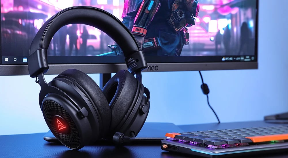  BT 2.4G Wireless/Wired Gaming Headphones, Bluetooth 5.0 Headset Gamer, For PC/PS4/PS5/Xbox