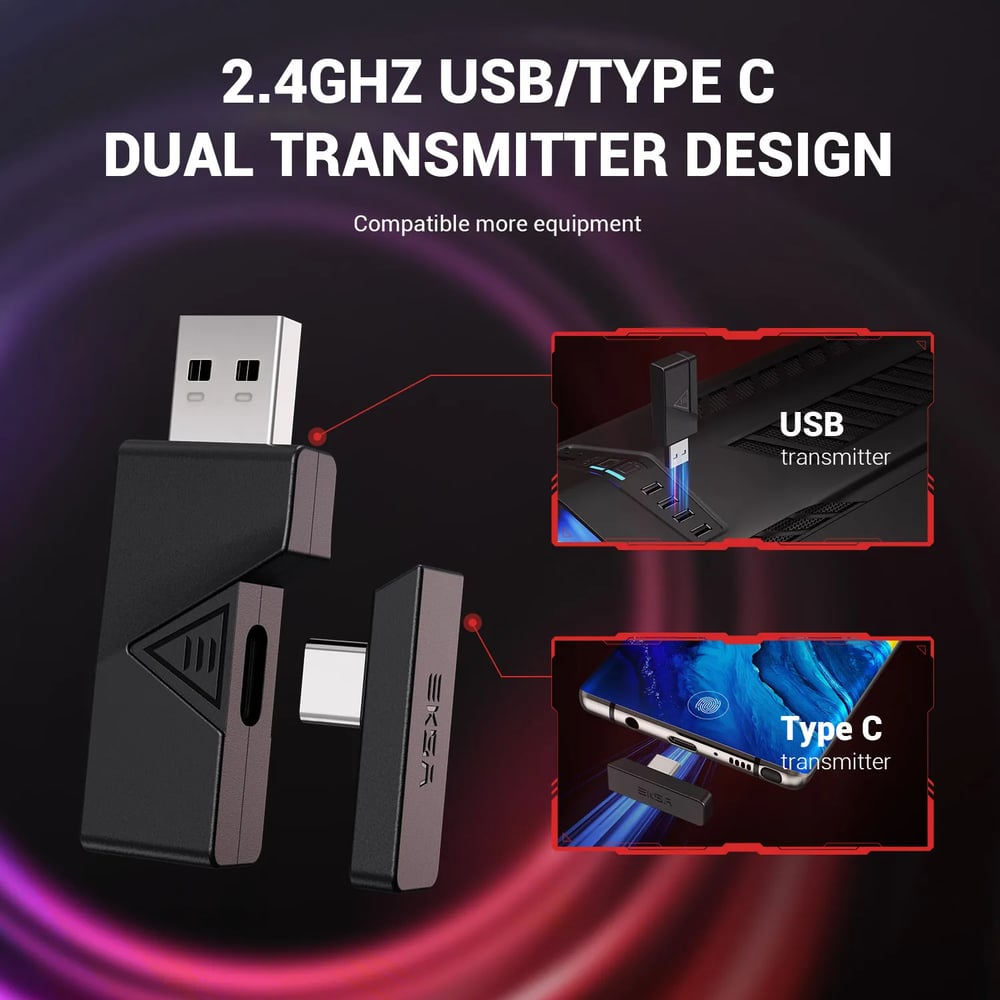  BT 2.4G Wireless/Wired Gaming Headphones, Bluetooth 5.0 Headset Gamer, For PC/PS4/PS5/Xbox