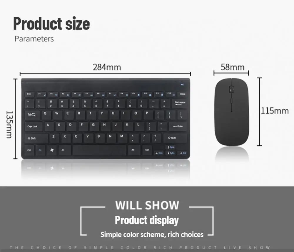 OfficeWire 78: Wireless Keyboard and Mouse Set