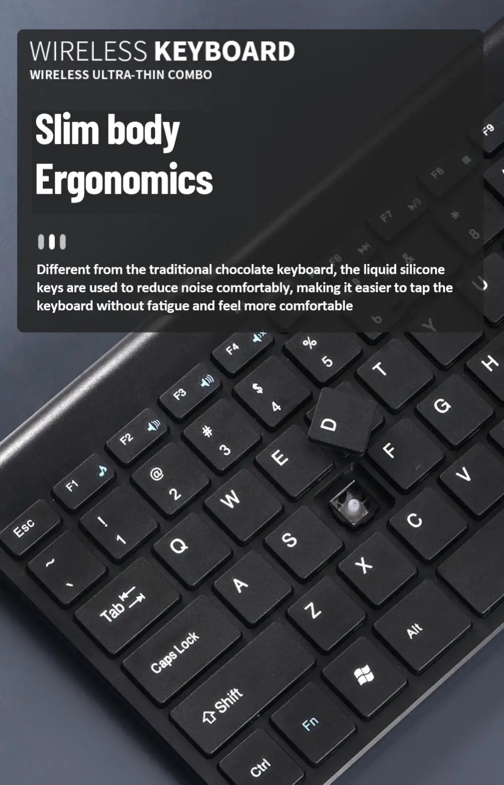 OfficeWire 78: Wireless Keyboard and Mouse Set