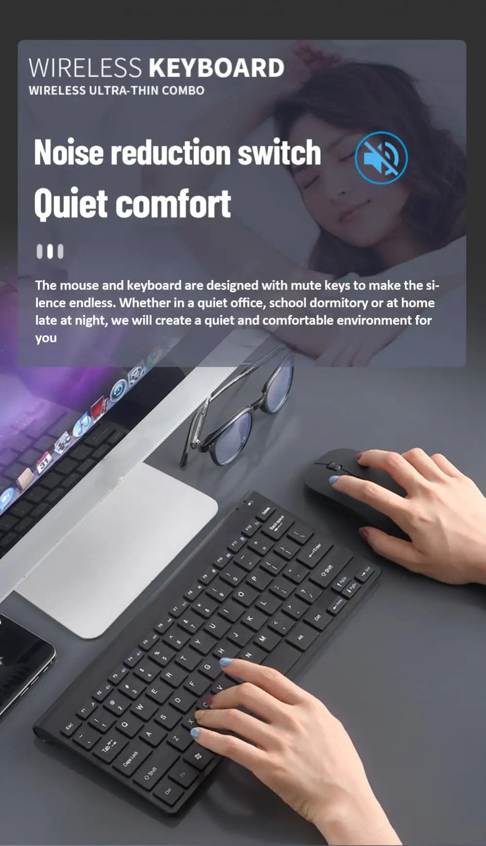 OfficeWire 78: Wireless Keyboard and Mouse Set