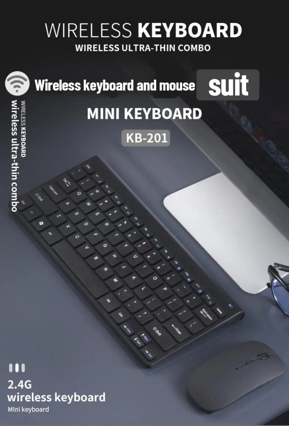 OfficeWire 78: Wireless Keyboard and Mouse Set