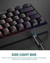 Mini 60% Gaming/Office Keyboard,Waterproof Keycap Type Wired RGB