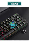 Mini 60% Gaming/Office Keyboard,Waterproof Keycap Type Wired RGB