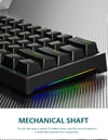 Mini 60% Gaming/Office Keyboard,Waterproof Keycap Type Wired RGB