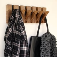 Image 4 of Wooden end grain coat rack, 6 hooks