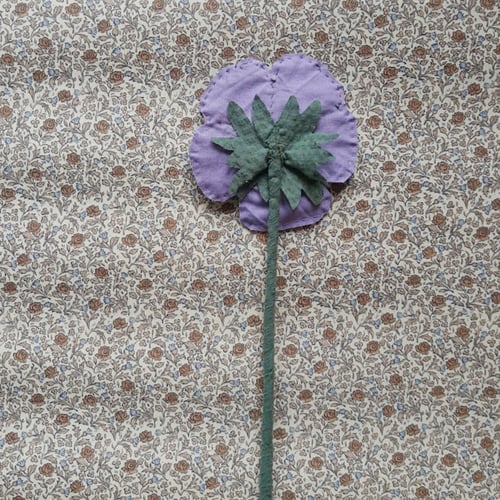 Image of Dark brown and purple fabric Pansy