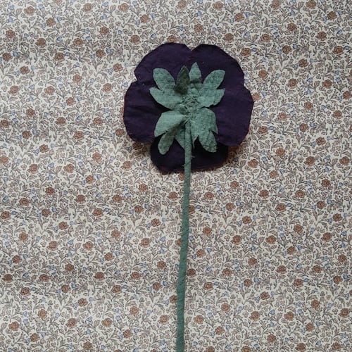 Image of Dark purple and burgundy fabric Pansy