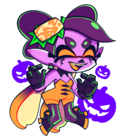 Image 2 of Glow-in-the-dark Callie Splatoween keychain 