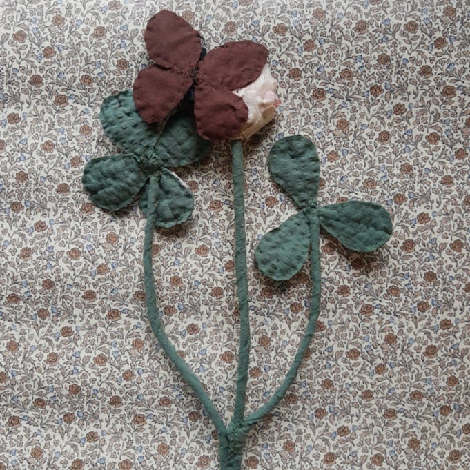 Image of Fabric Clover with butterfly