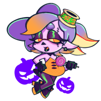 Image 1 of Glow-in-the-dark Marie Splatoween keychain 